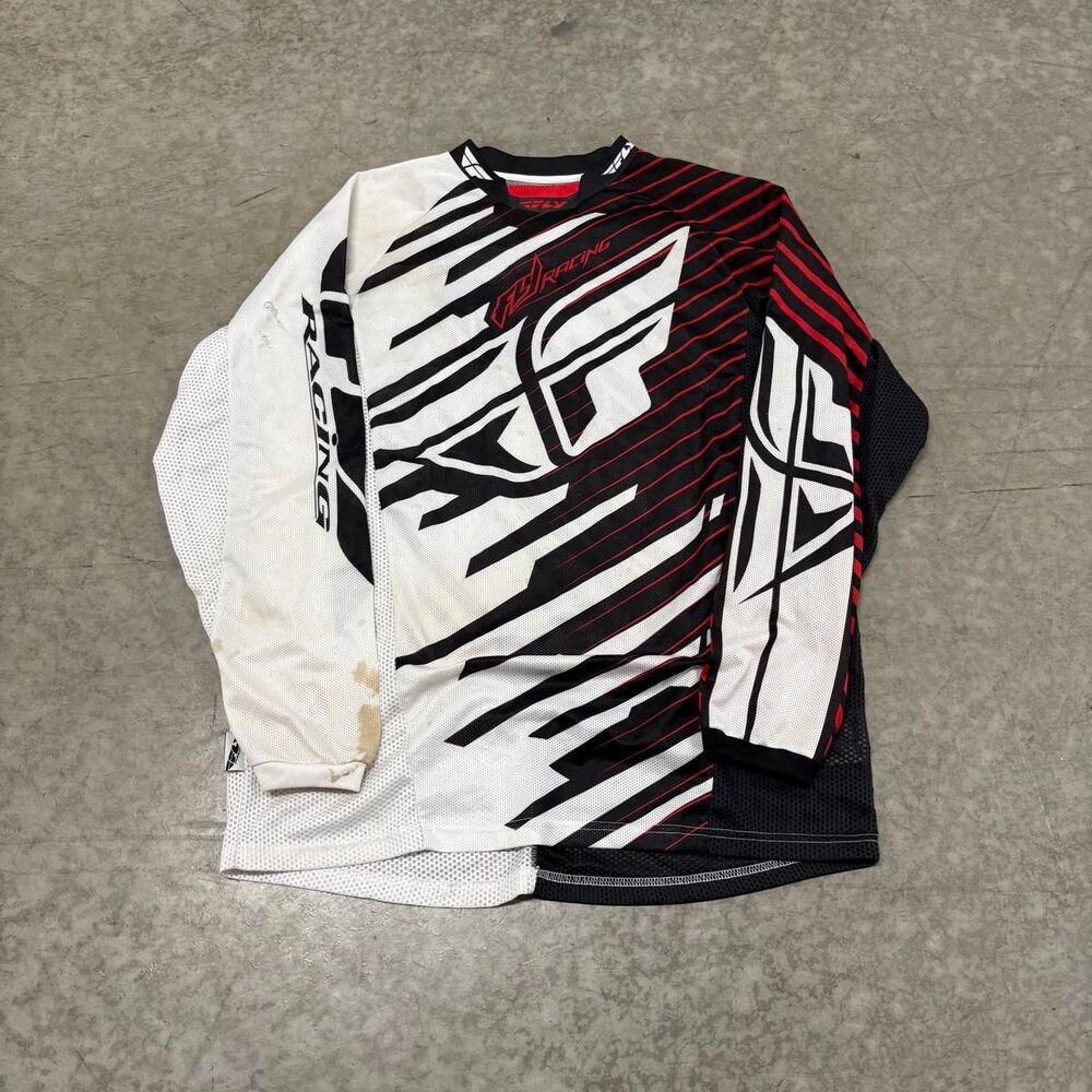 Fly Racing Black White Red Motocross Jersey